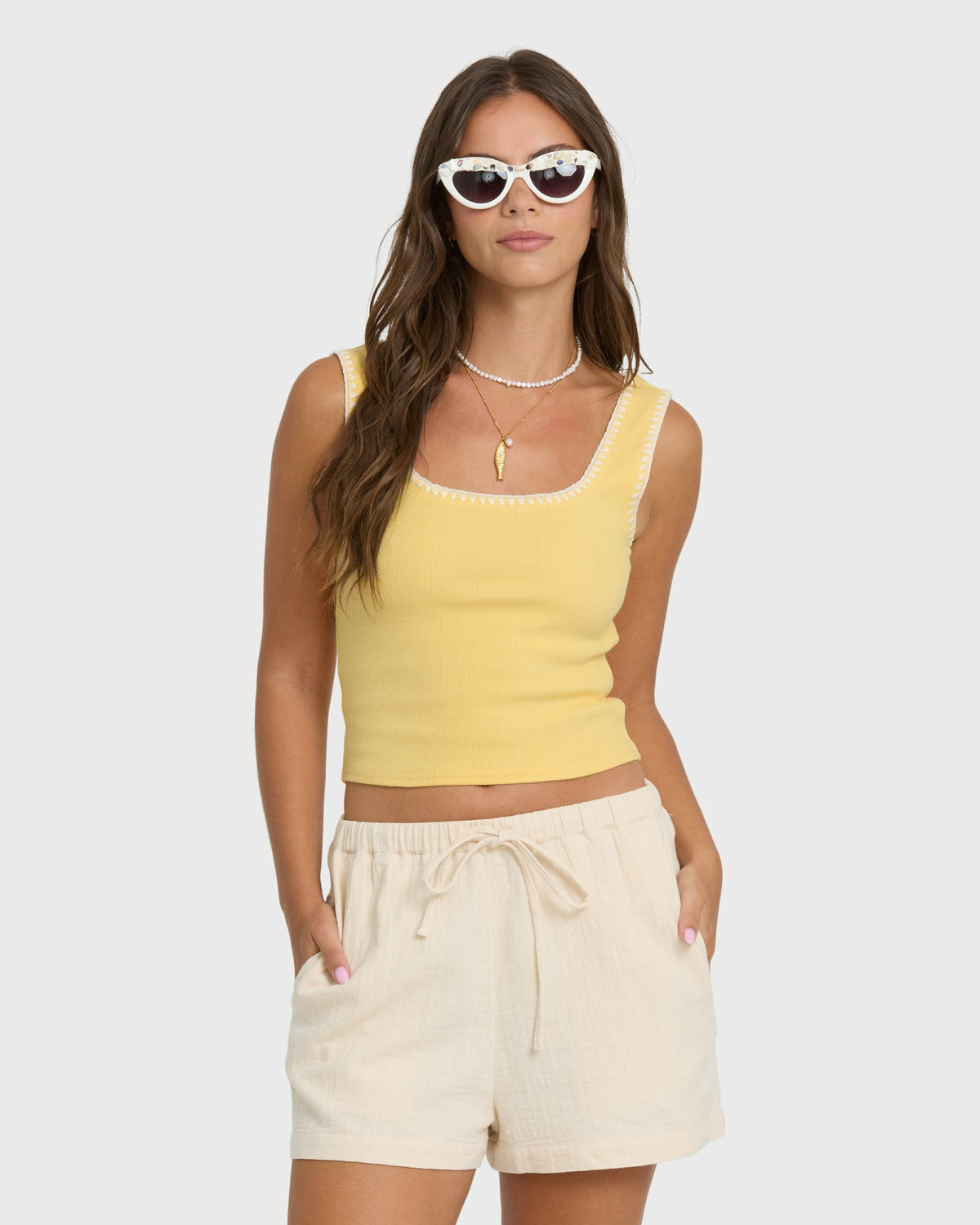 Billabong Women's Shell Time Tank Top - Sundress