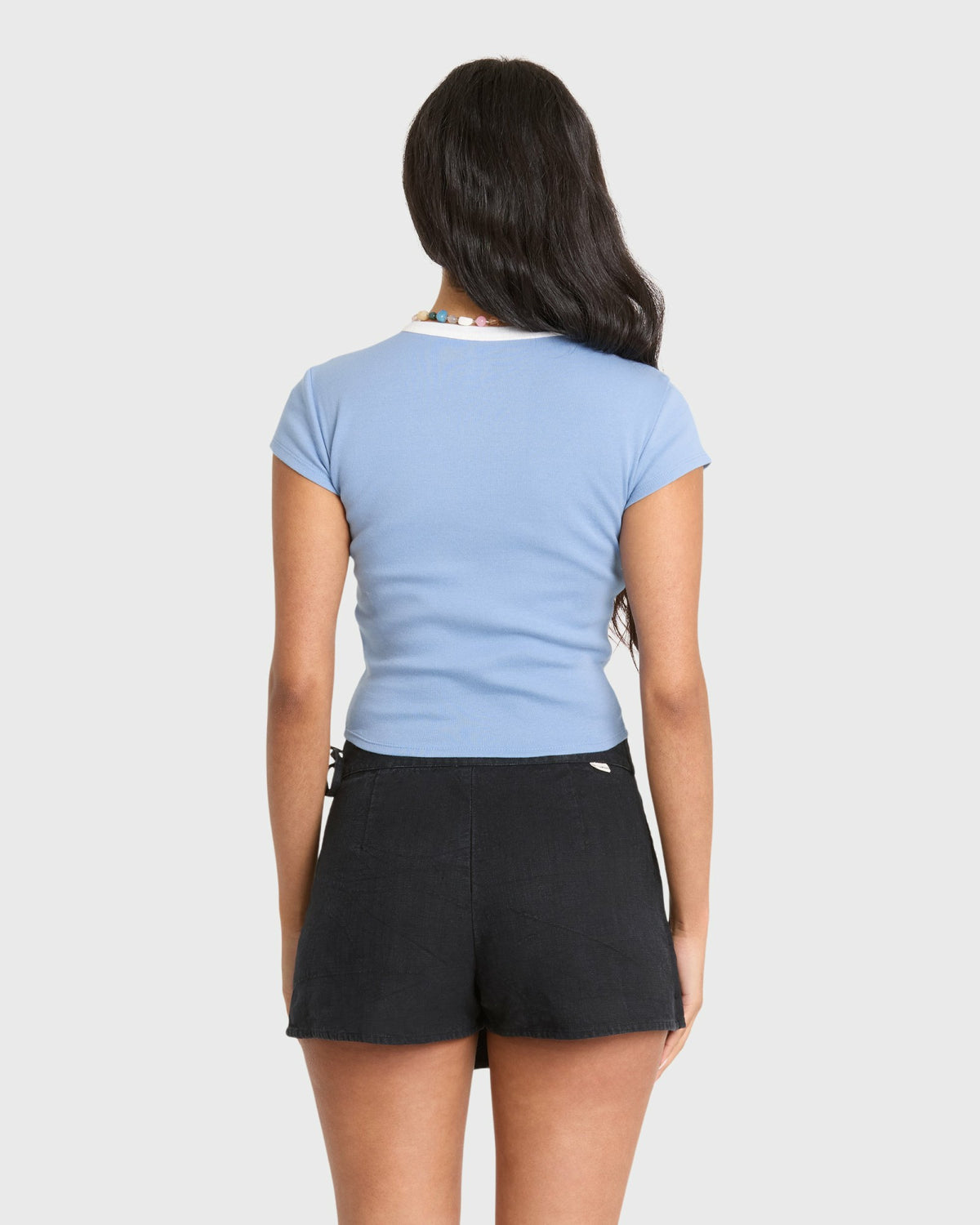 Billabong Women's Sand Drifter Short Sleeve Cotton T-Shirt - Blue Horizon