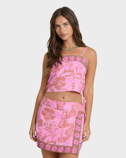 Billabong Women's Sun Faded Tank Top - Party Pink