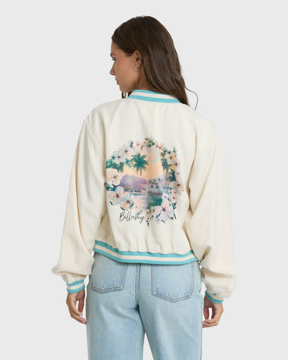 Billabong Women's Sea Friends Bomber Jacket - White Cap