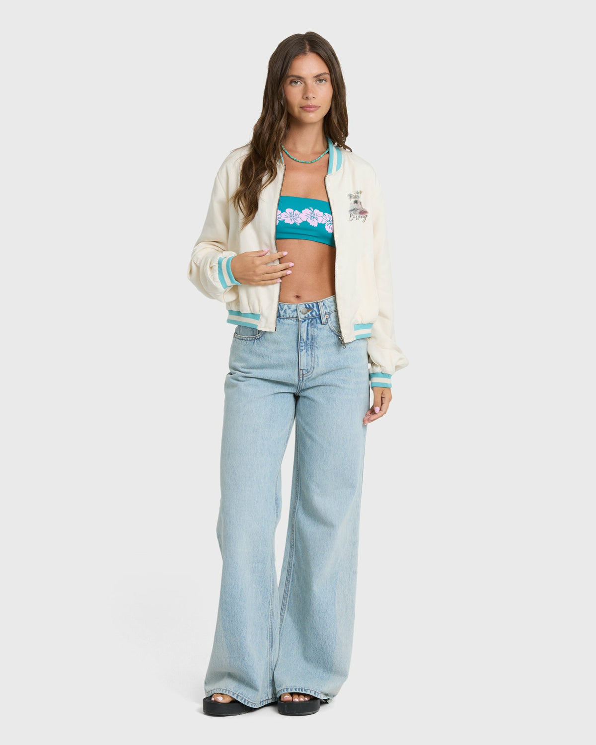 Billabong Women's Sea Friends Bomber Jacket - White Cap