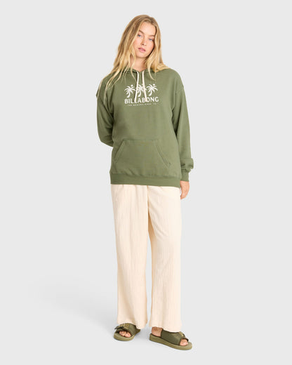 Billabong Women's Far From Shore Pullover Hoodie - Canteen