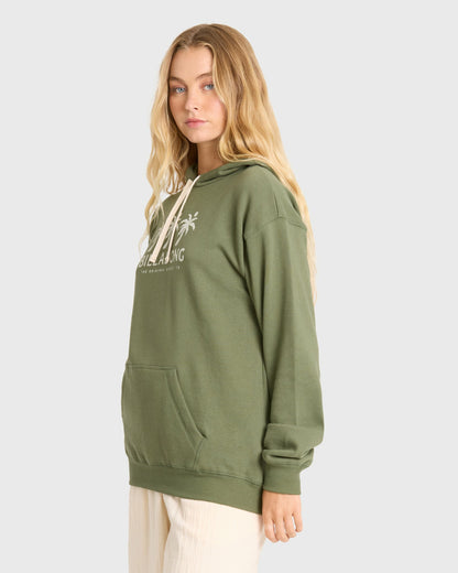 Billabong Women's Far From Shore Pullover Hoodie - Canteen