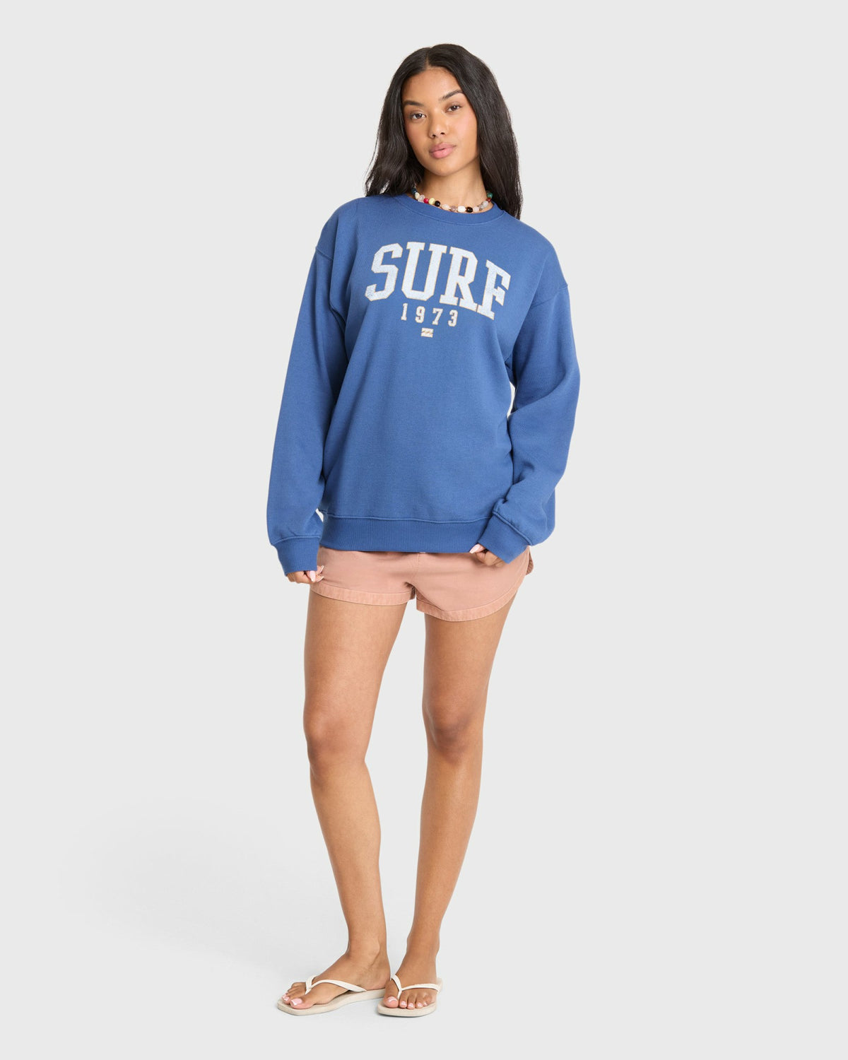 Billabong Women's Gone Surfing Crewneck Sweatshirt - True Navy