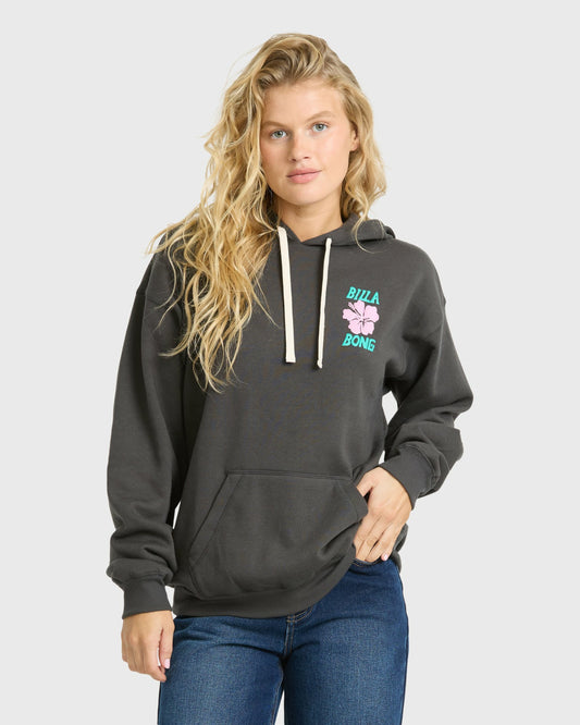 Billabong Women's Midnight Session Pullover Hoodie - Off Black