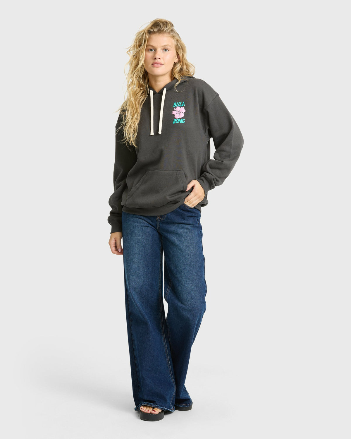 Billabong Women's Midnight Session Pullover Hoodie - Off Black