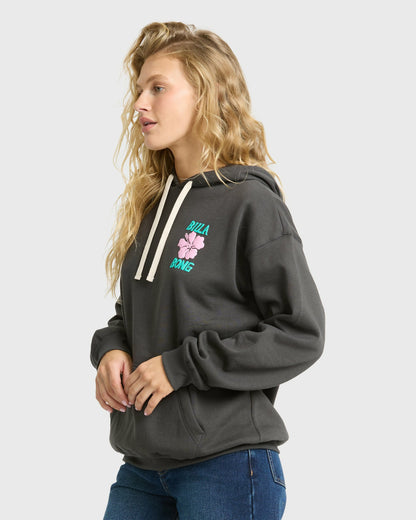 Billabong Women's Midnight Session Pullover Hoodie - Off Black