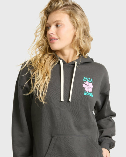 Billabong Women's Midnight Session Pullover Hoodie - Off Black