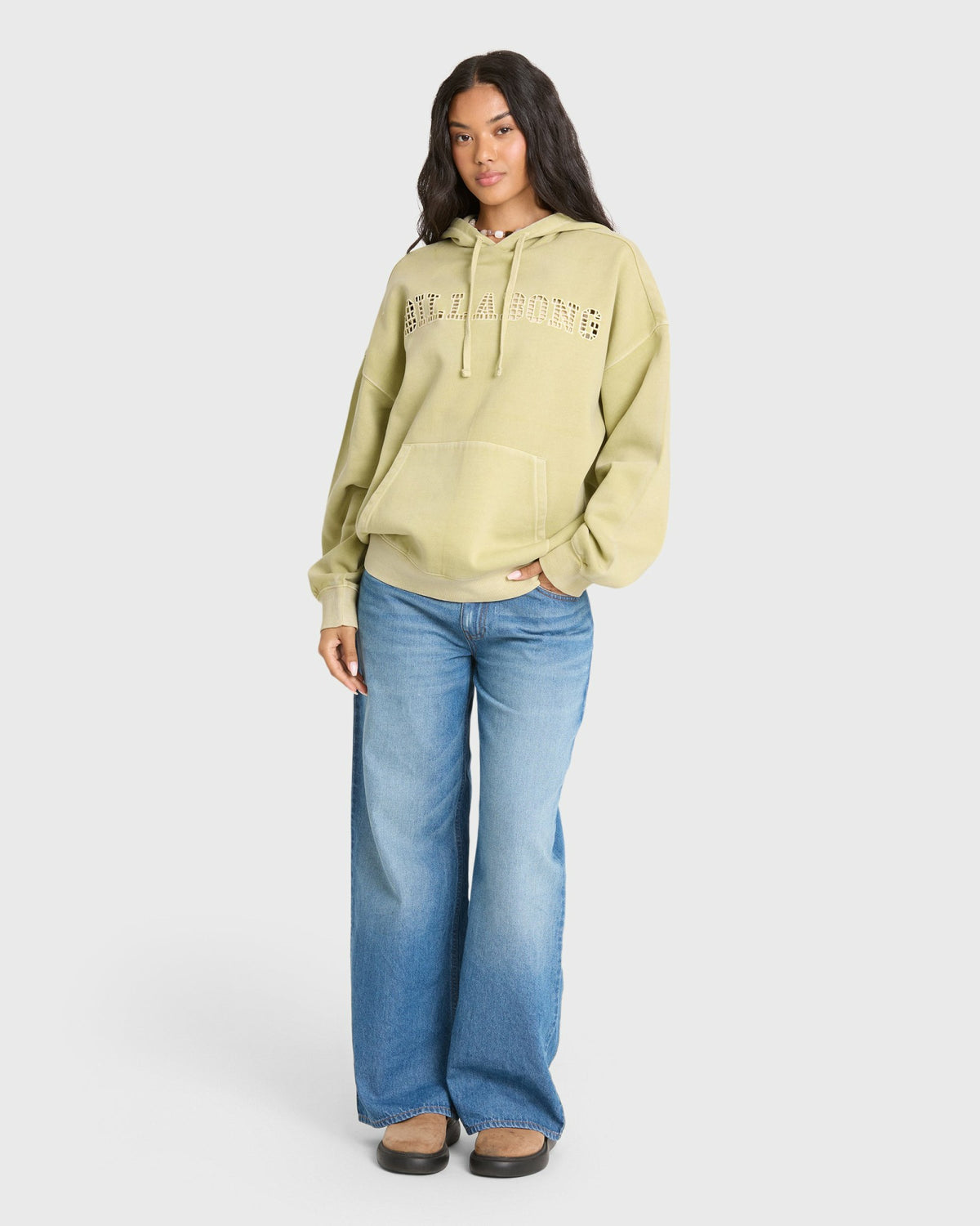 Billabong Women's Forever Young Pullover Hoodie - Smoke Green