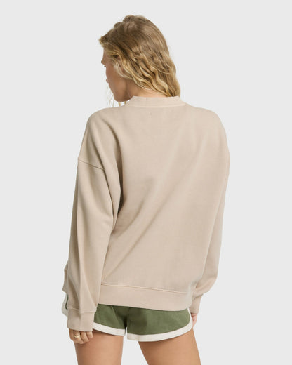 Billabong Women's That Life V-Neck Sweatshirt - Cobblestone