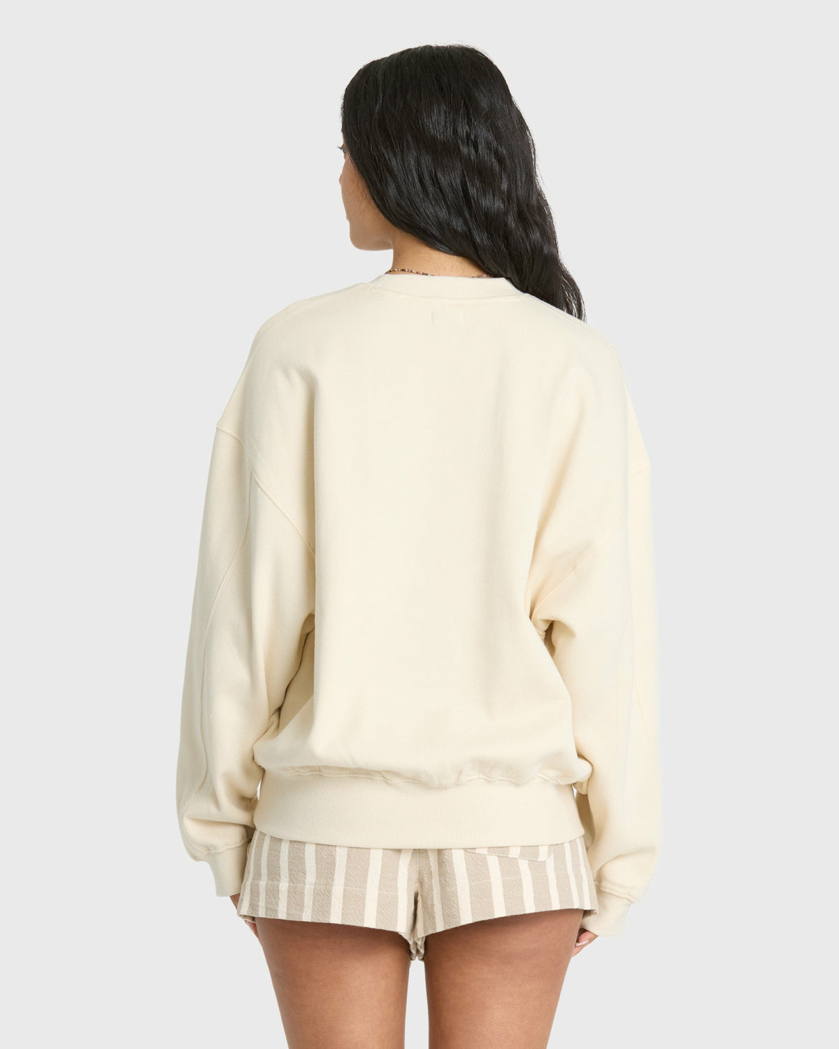 Billabong Women's Summer Kendal Crewneck Sweatshirt - White Cap