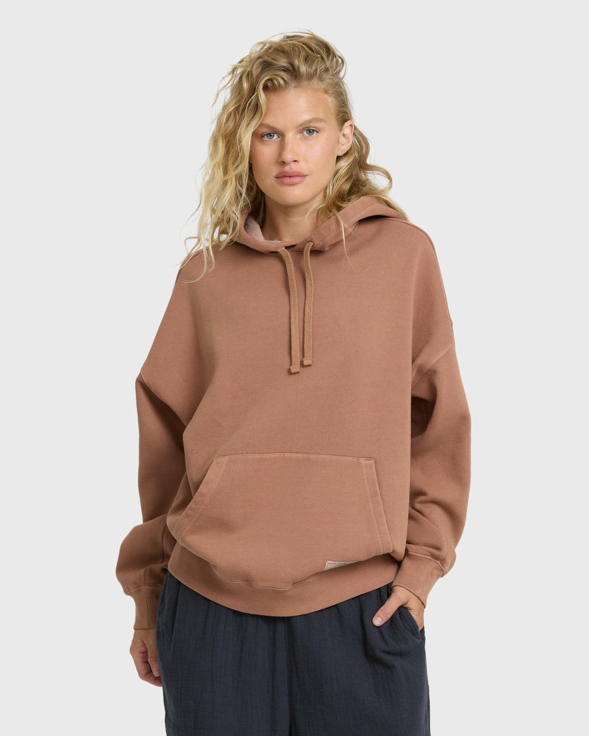 Billabong Women's All Stacked Pullover Hoodie - Sugar Almond