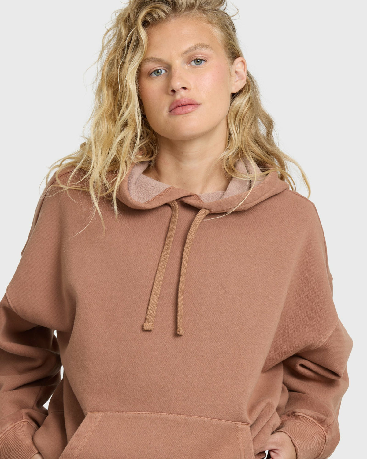 Billabong Women's All Stacked Pullover Hoodie - Sugar Almond