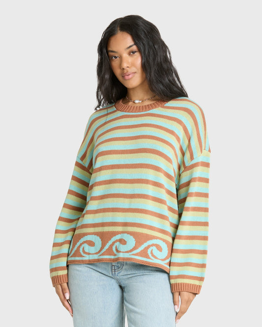 Billabong Women's Bayside Crewneck Sweater - Sugar Almond