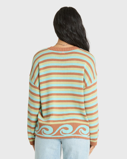 Billabong Women's Bayside Crewneck Sweater - Sugar Almond