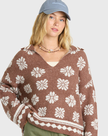 Billabong Women's Early Days Knit Sweater - Espresso