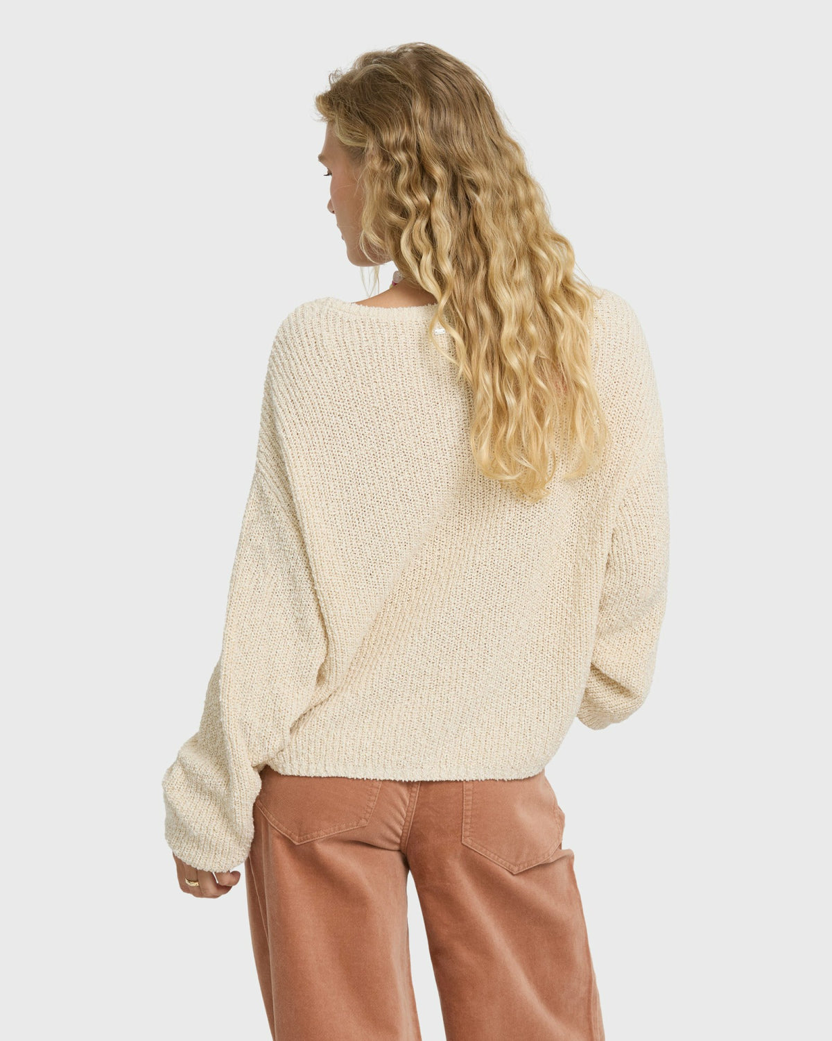 Billabong Women's Open Air Crewneck Sweater - White Cap
