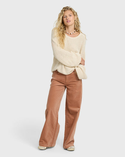 Billabong Women's Open Air Crewneck Sweater - White Cap