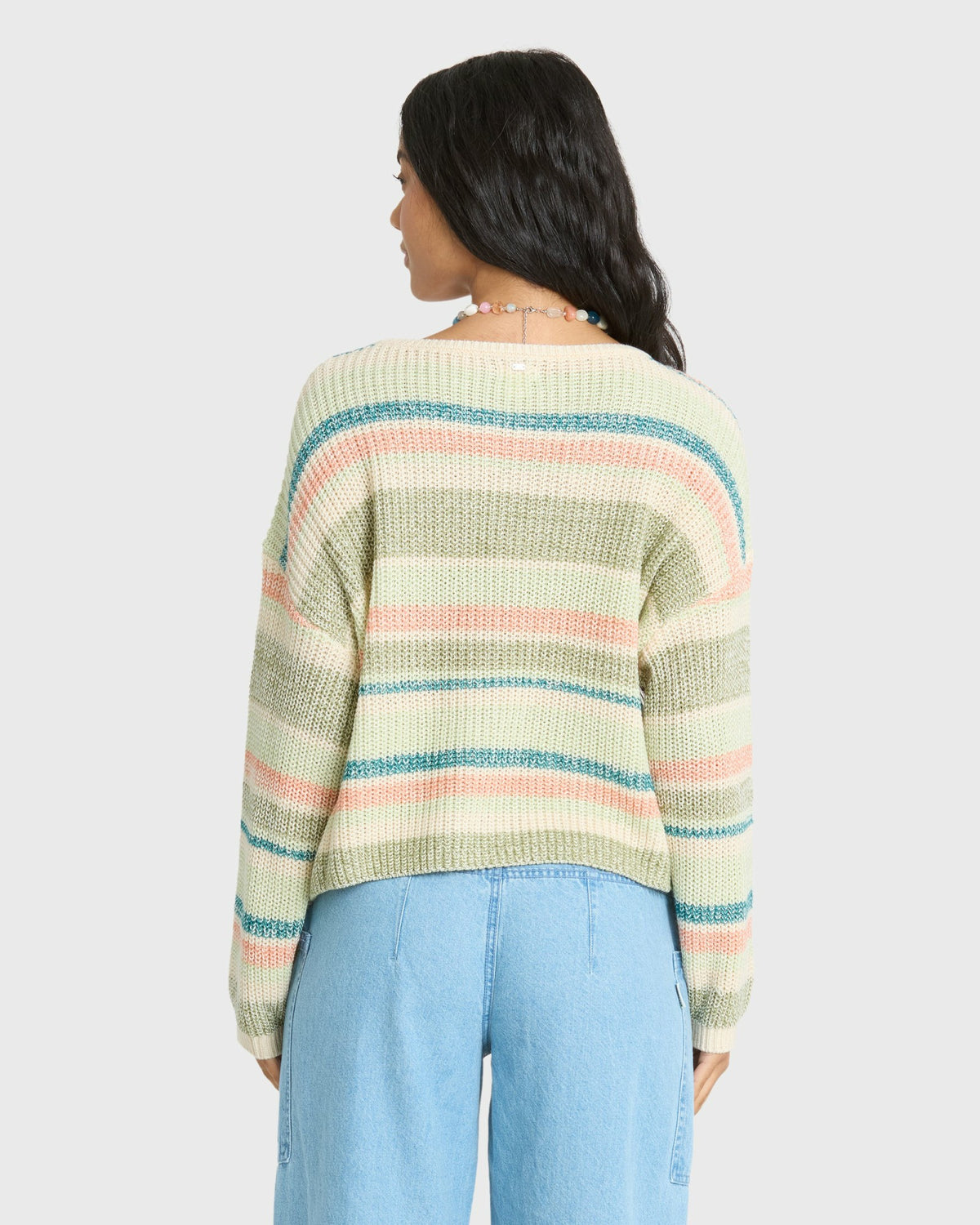 Billabong Women's Lit Light Crewneck Sweater - Smoke Green