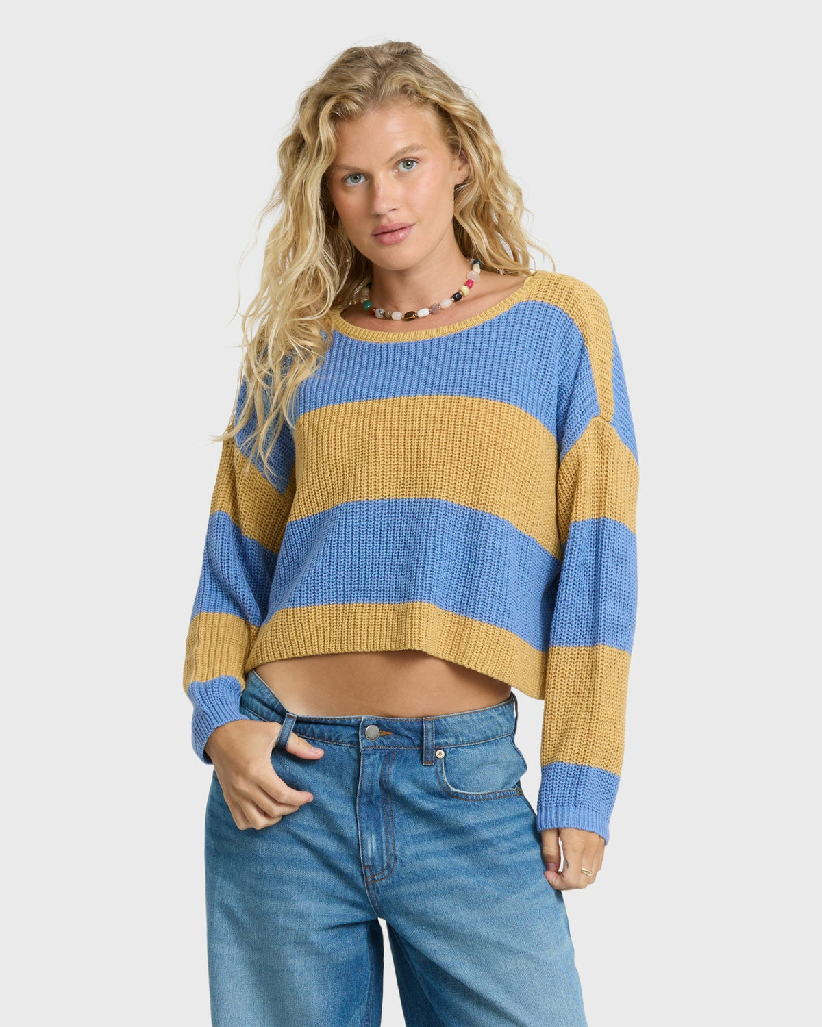 Billabong Women's Lit Light Crewneck Sweater - Curry