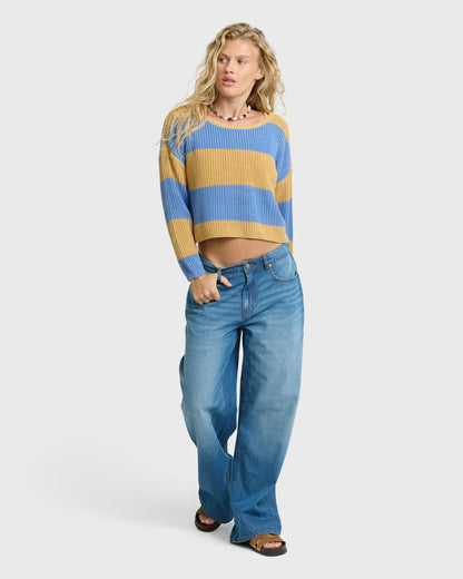 Billabong Women's Lit Light Crewneck Sweater - Curry