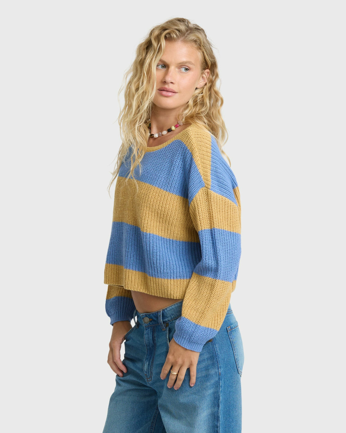 Billabong Women's Lit Light Crewneck Sweater - Curry