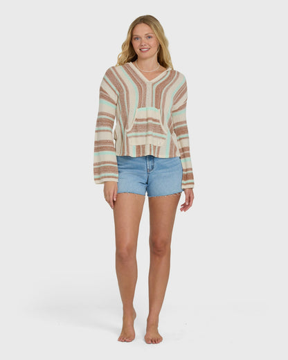 Billabong Women's Baja Beach Hooded Sweater - Sugar Almond