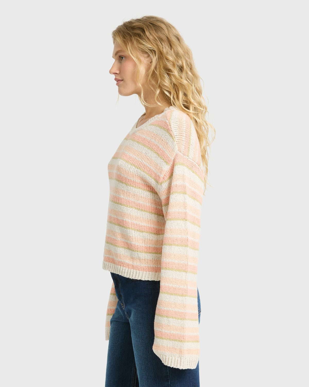 Billabong Women's Bright Sol Crewneck Sweater - Light Peach