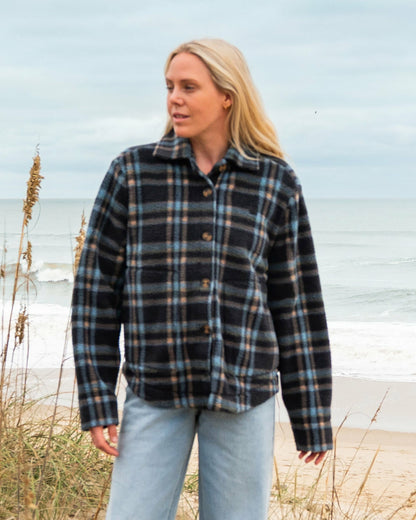 Billabong Women's Breezy Sherpa Shacket - Black Sands