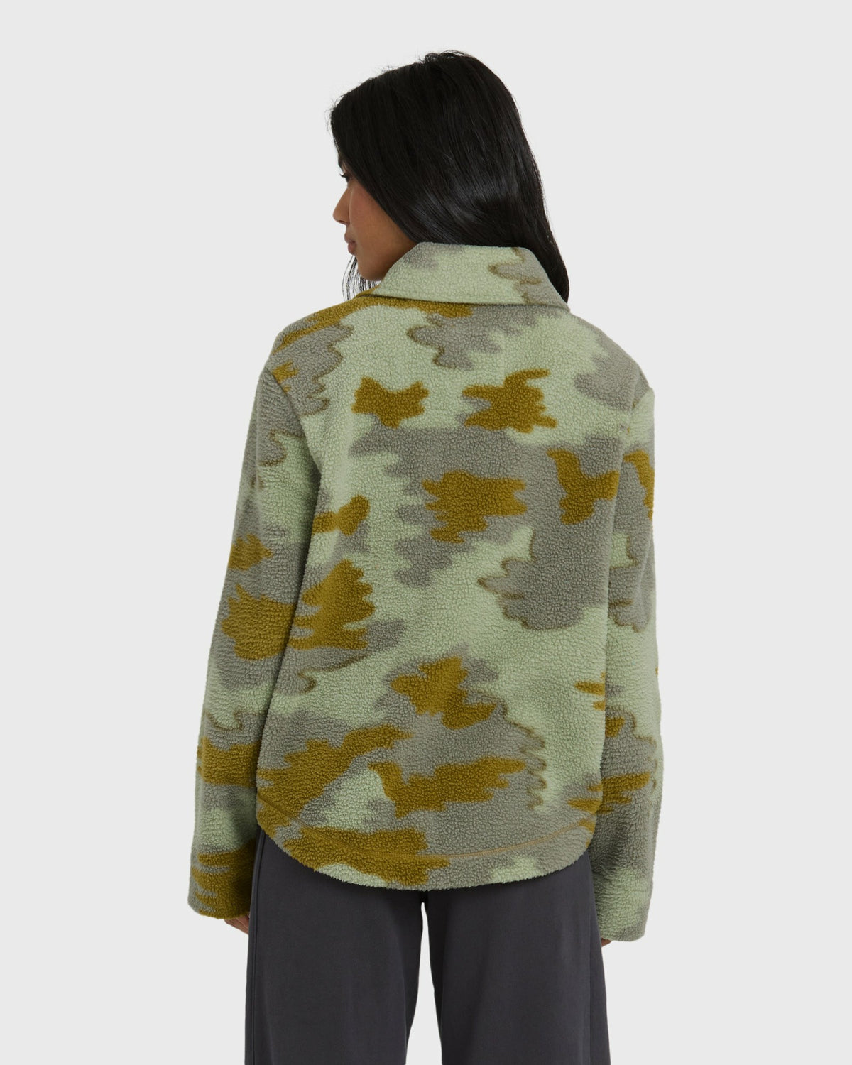 Billabong Women's Breezy Sherpa Shacket - Camoflauge
