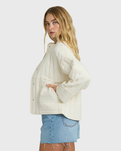 Billabong Women's Folk Story 2 Quilted Jacket - White Cap