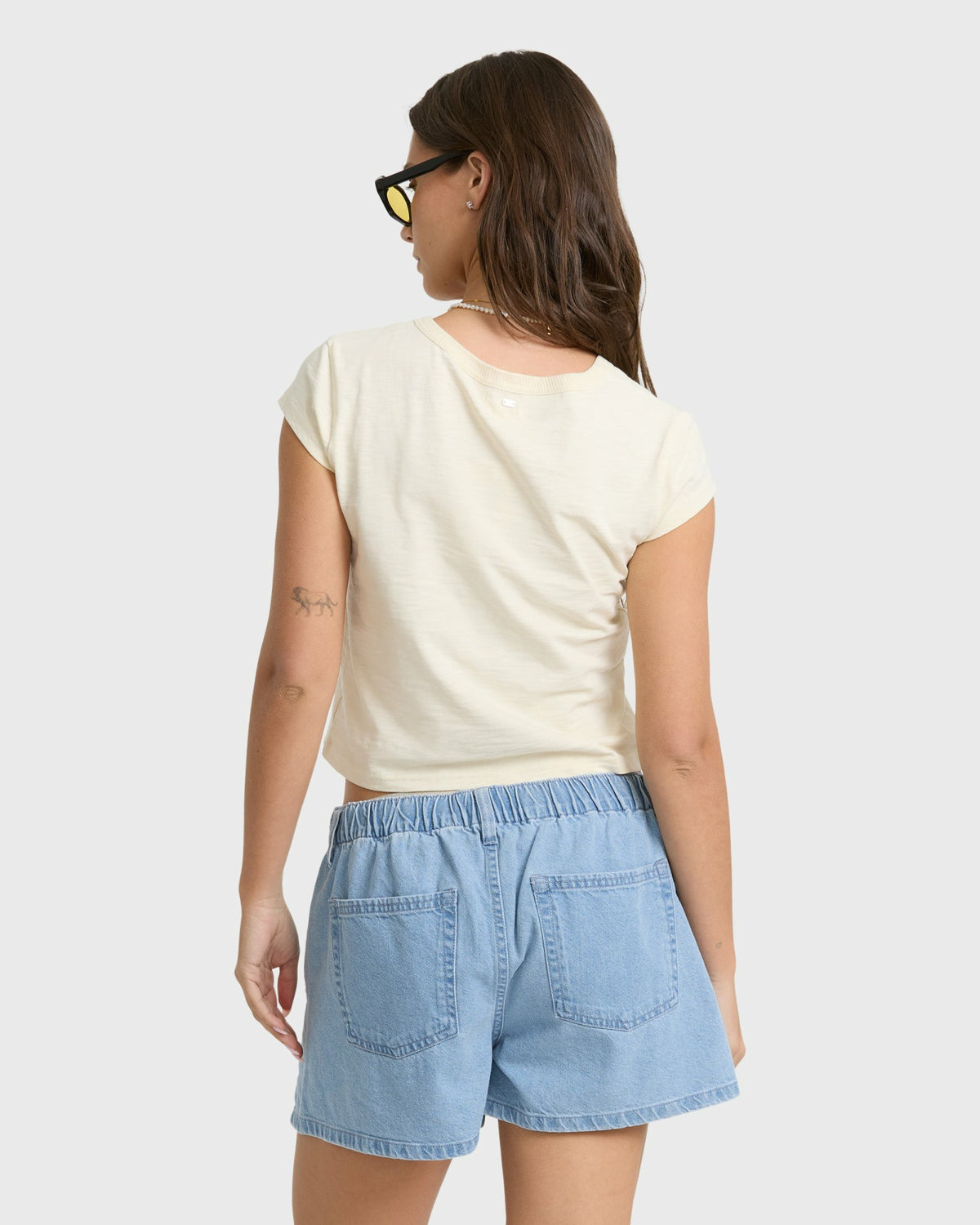 Billabong Women's Jade Saltwashed Denim Shorts - Sea Blue