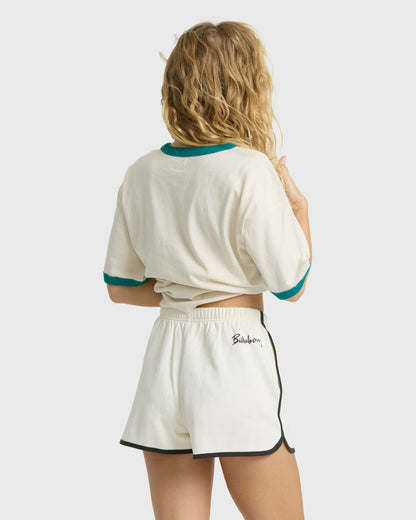 Billabong Women's Spring Break Fleece Shorts - Salt Crystal