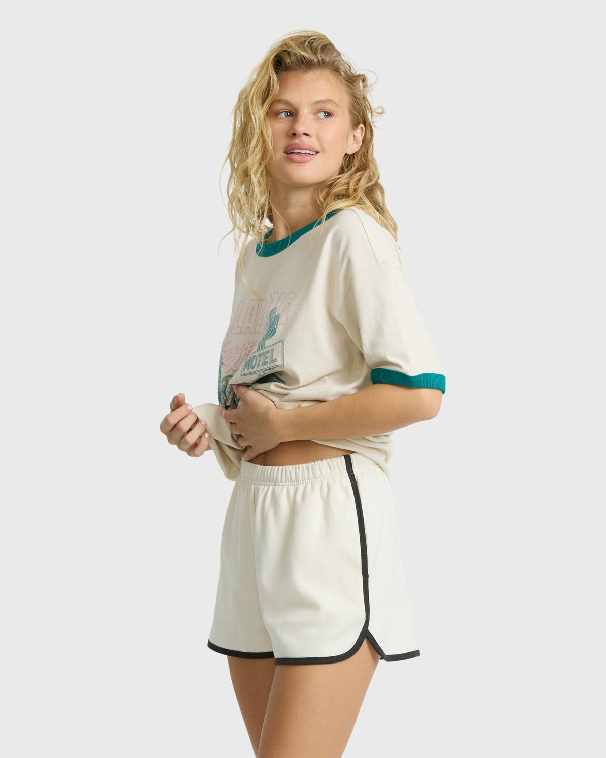 Billabong Women's Spring Break Fleece Shorts - Salt Crystal