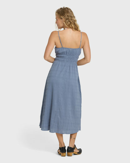Billabong Women's In The Sky 2 Midi Dress - Blue Smoke