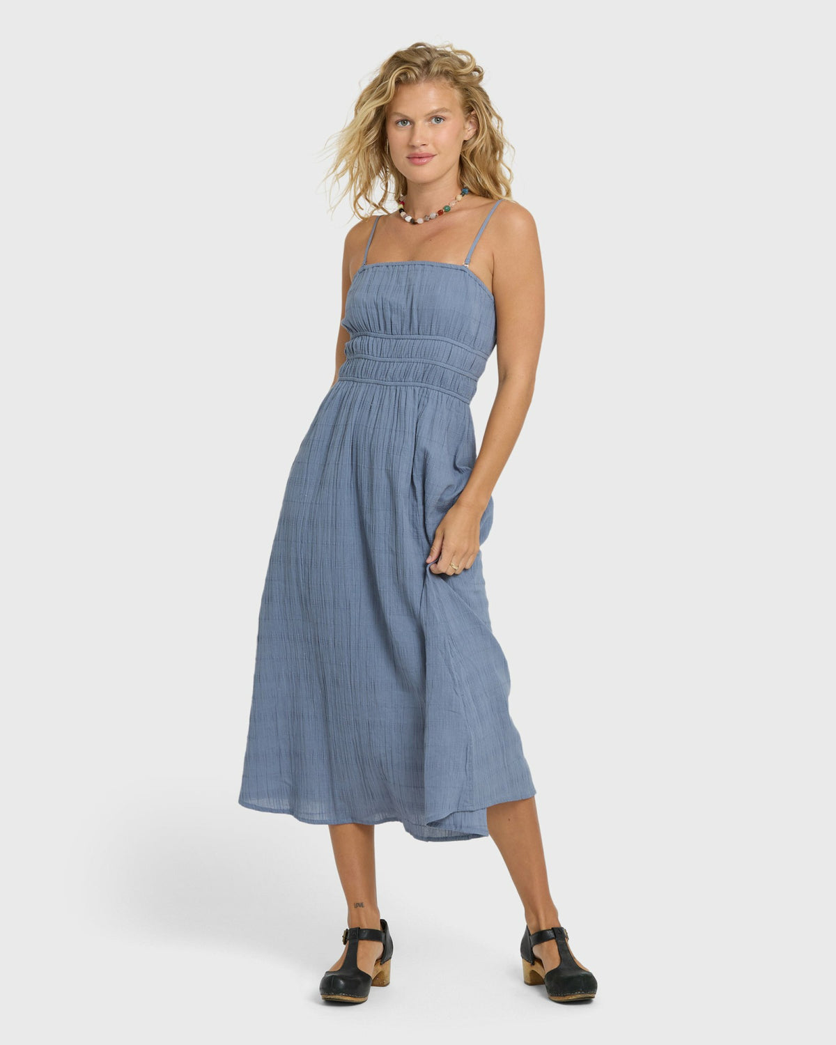 Billabong Women's In The Sky 2 Midi Dress - Blue Smoke