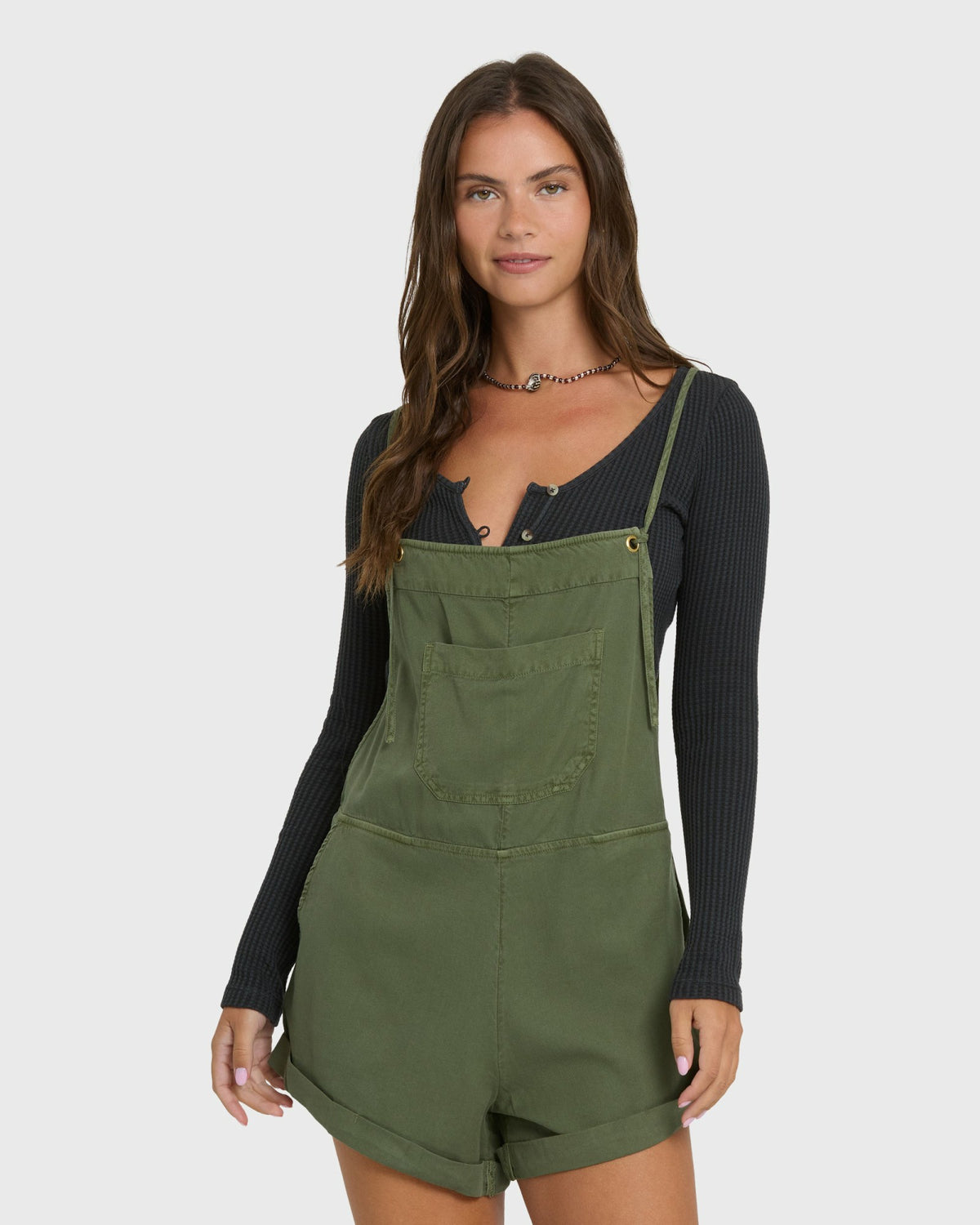 Billabong Women's Wild Pursuit Overall Romper - Canteen