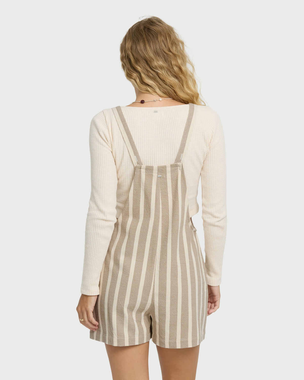 Billabong Women's Beach Crush Yarn-Dyed Overalls - Cobblestone