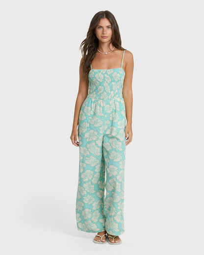 Billabong Women's Soft Sands Jumpsuit - Waterfall