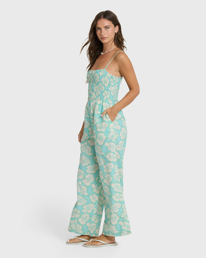 Billabong Women's Soft Sands Jumpsuit - Waterfall