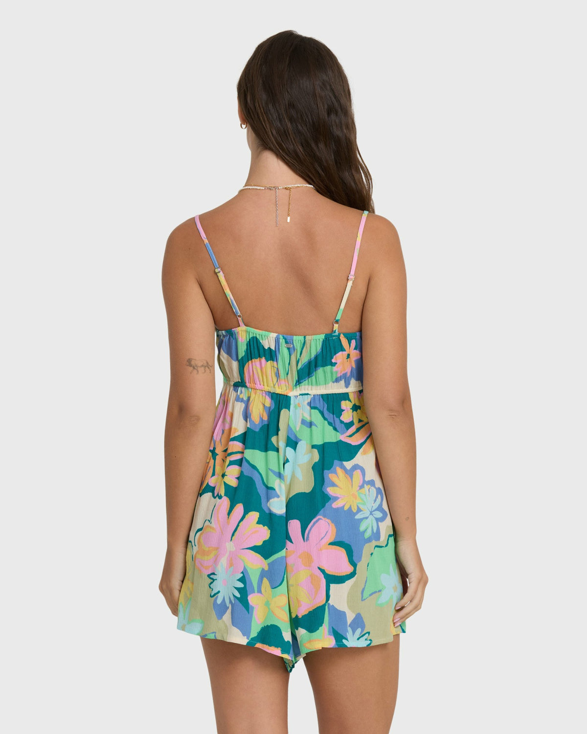 Billabong Women's In A Twist Romper - Blue Multi