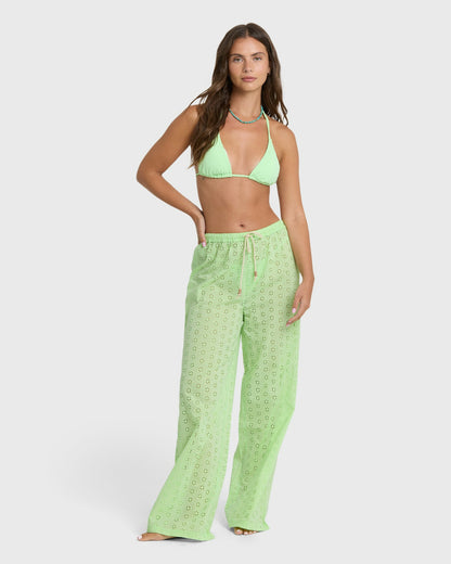 Billabong Women's Sun Lit Cover Up Pants - Green Glow