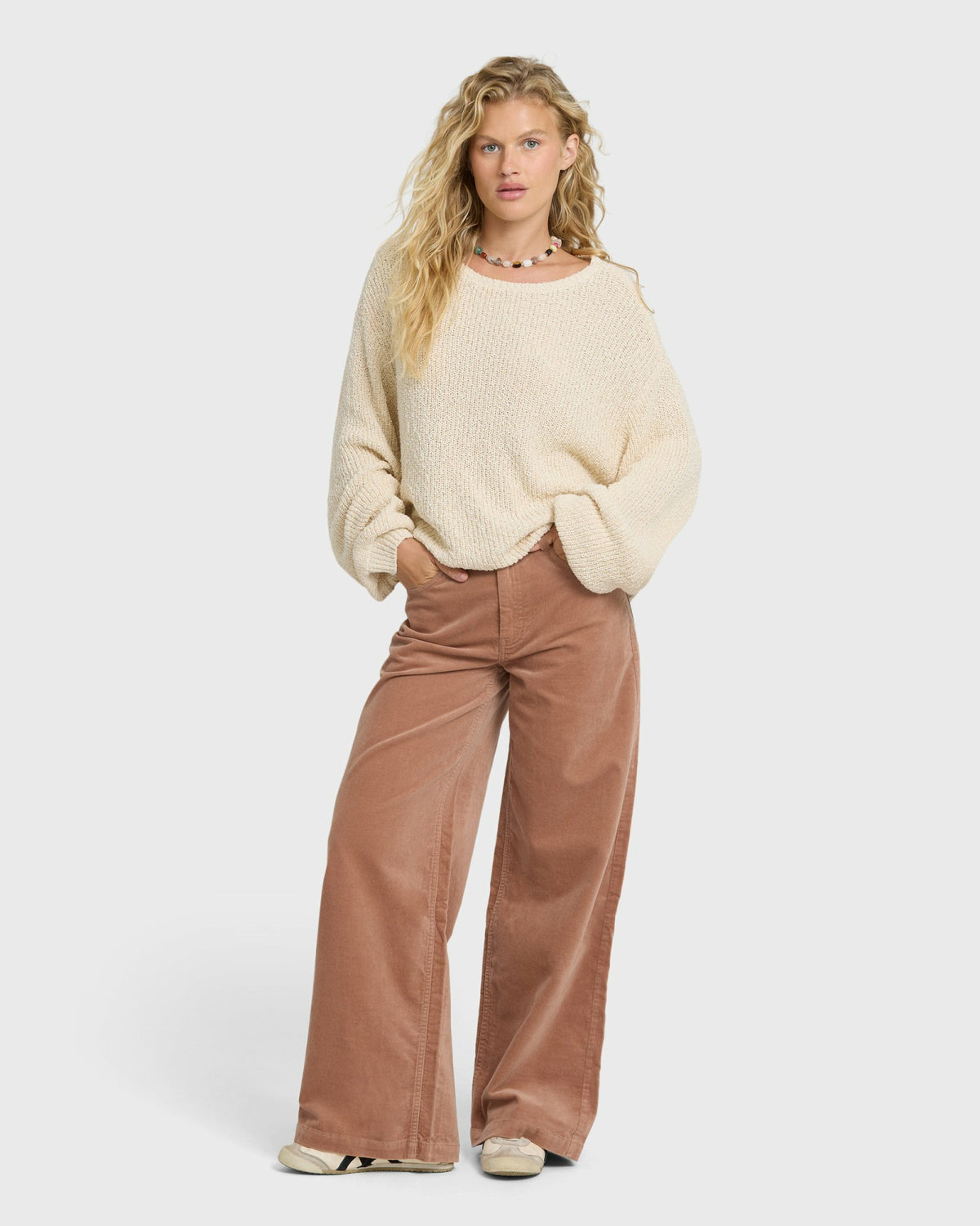 Billabong Women's Uncut Cord Pants - Sugar Almond