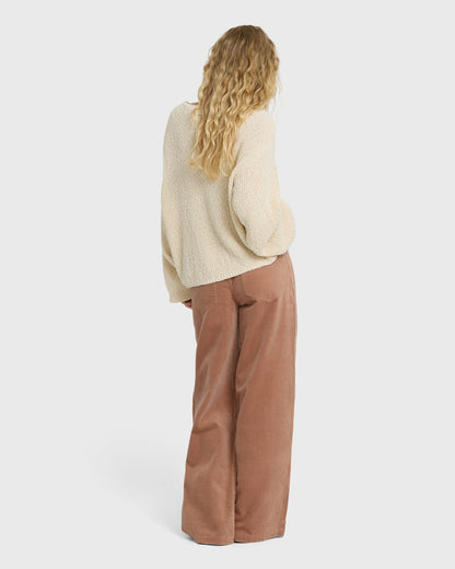 Billabong Women's Uncut Cord Pants - Sugar Almond