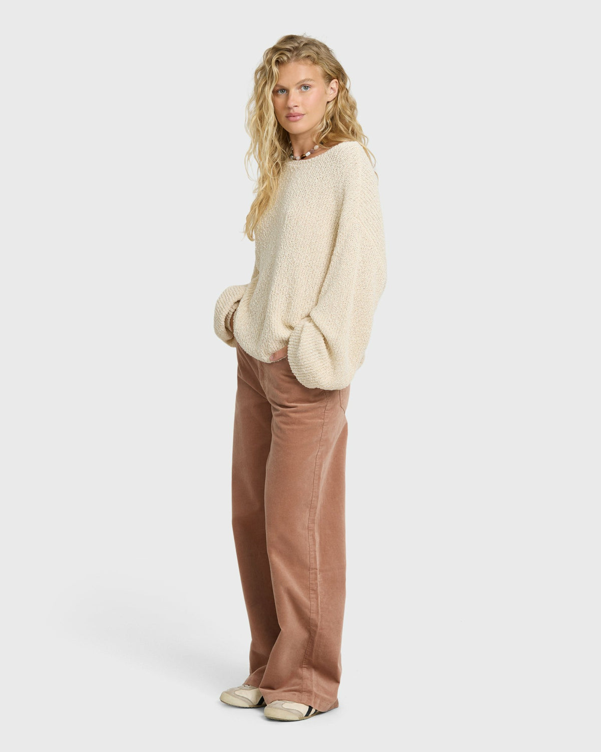 Billabong Women's Uncut Cord Pants - Sugar Almond