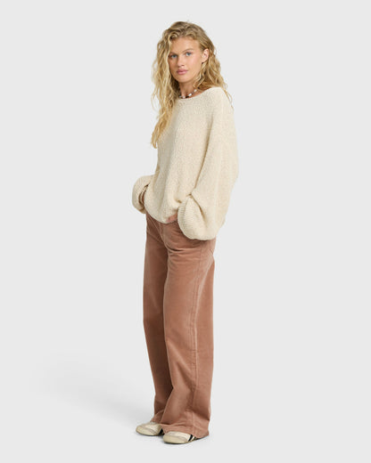 Billabong Women's Uncut Cord Pants - Sugar Almond