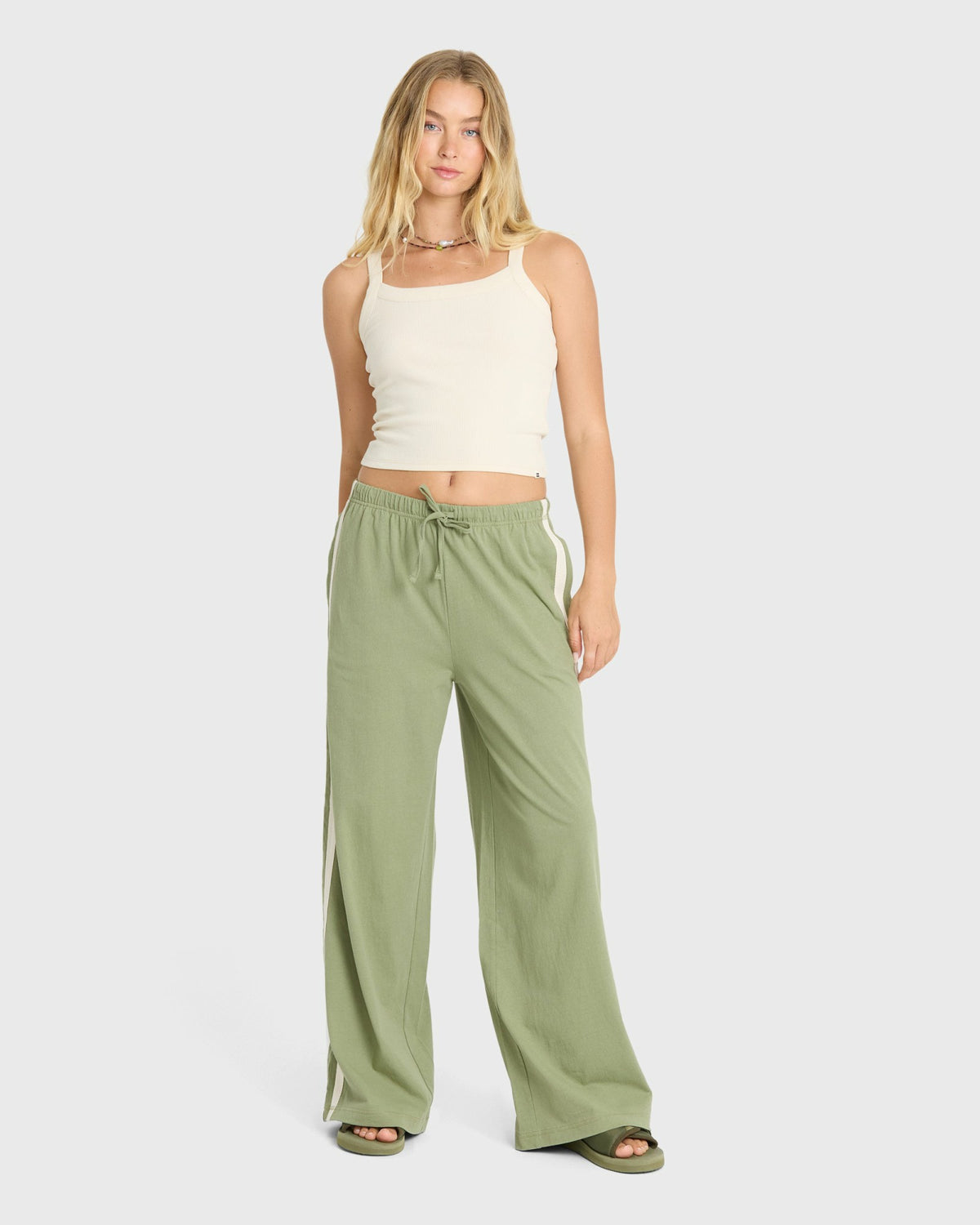 Billabong Women's Wave Stamp Knit Pants - Army Green
