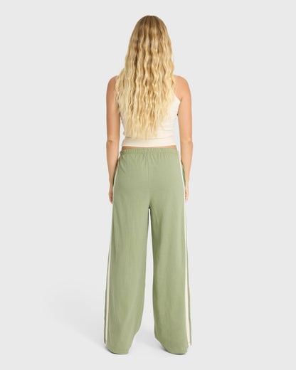 Billabong Women's Wave Stamp Knit Pants - Army Green