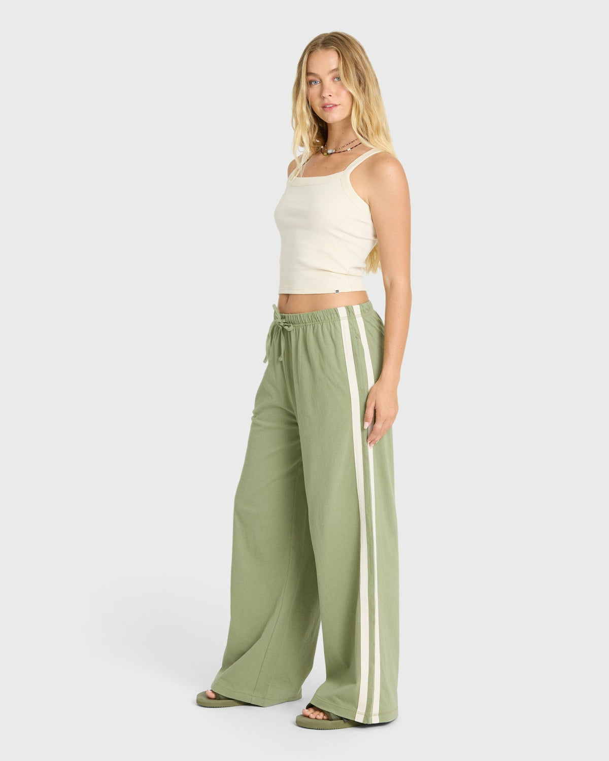 Billabong Women's Wave Stamp Knit Pants - Army Green