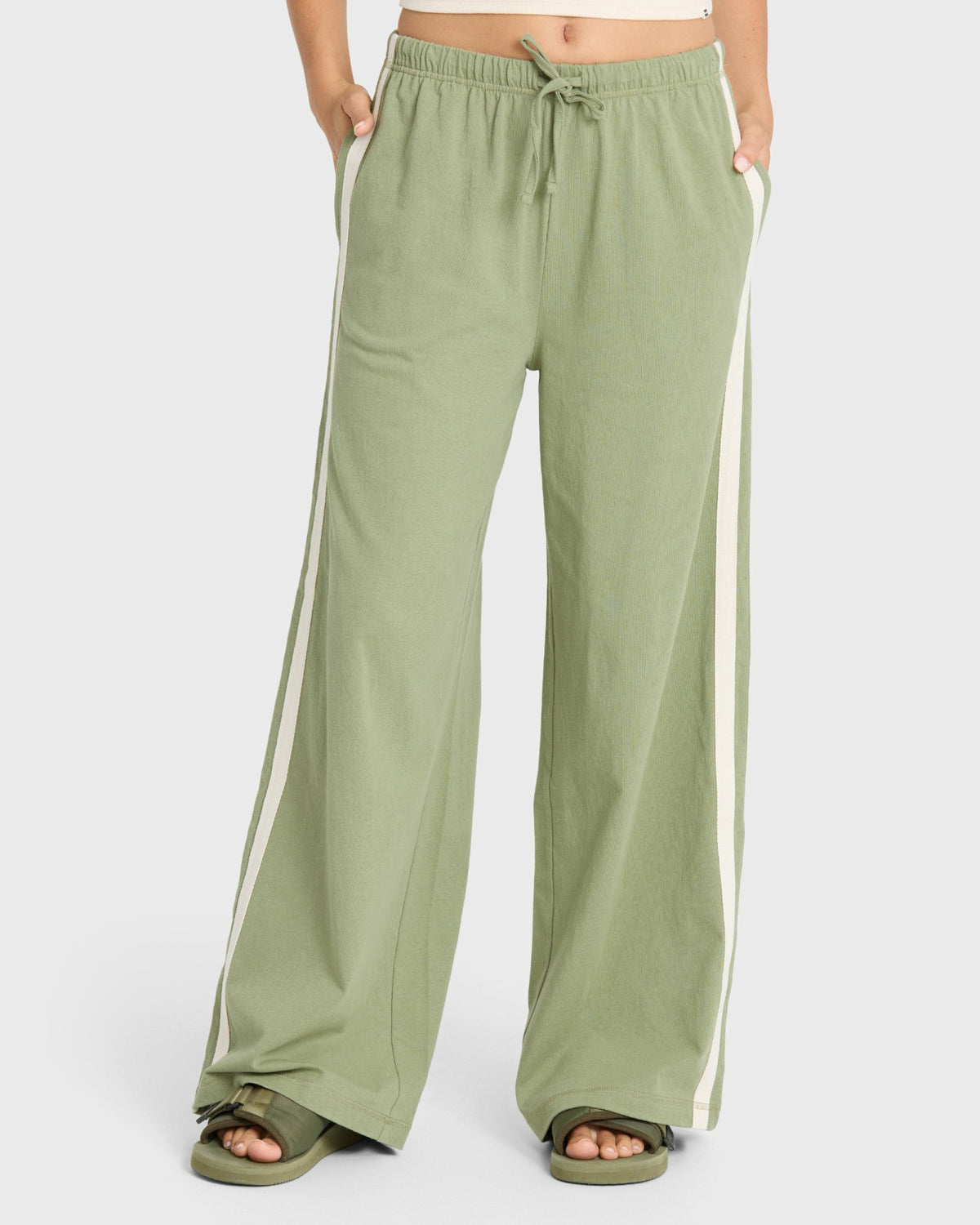 Billabong Women's Wave Stamp Knit Pants - Army Green